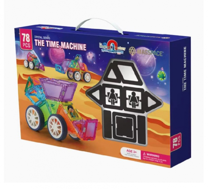 Set magnetic 78 pcs Magspace - The Time Machine