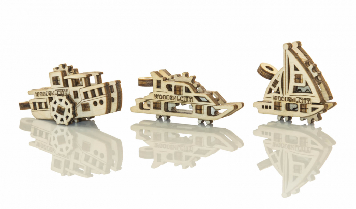 Set puzzle mecanic 3D - Barci (3 buc) [2]