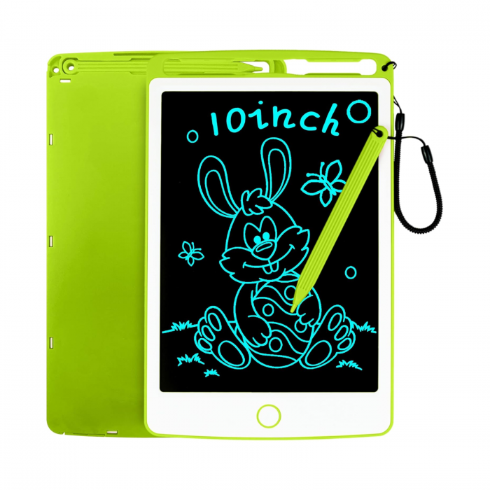 Tableta LCD pentru scris si desenat, ecran 24 cm, verde