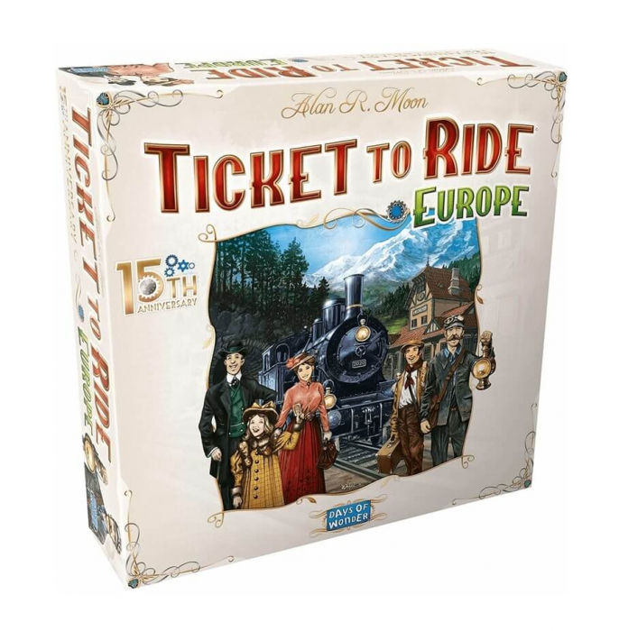 Ticket to Ride Europa (EN) , Editie Aniversara 15 ani (editie reduceri cadouri de Mos Nicolae & Mos Crăciun 2021