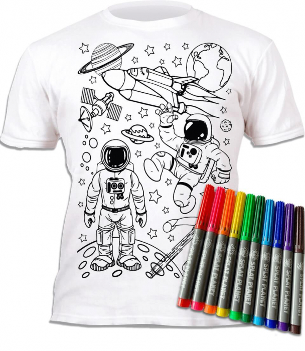 Tricou de colorat cu markere lavabile Cosmos [1]