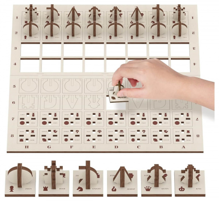 Set puzzle din lemn - Tabla de sah cu pioni [2]