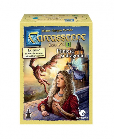 Jocuri de societate pentru familie - Carcassonne - Extensia 3: Printesa si dragonul (RO)