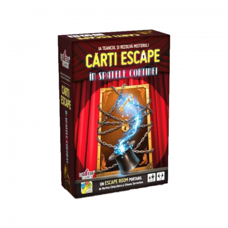 Jocuri de societate mister - Carti Escape In spatele cortinei - Joc de Societate