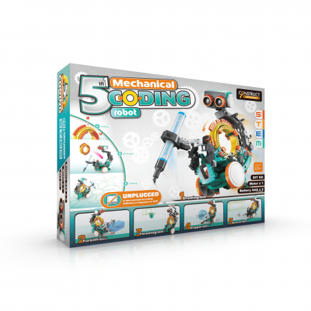Robotica - Coding Robot 5 in 1 mecanic - Kit constructie (RO)