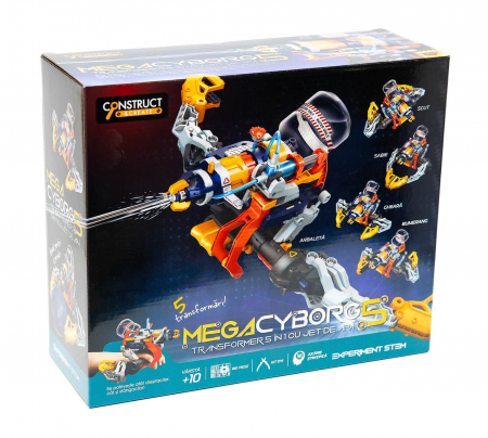 Robotica - Mega Cyborg – Transformer 5 in 1 cu jet de apa (RO)