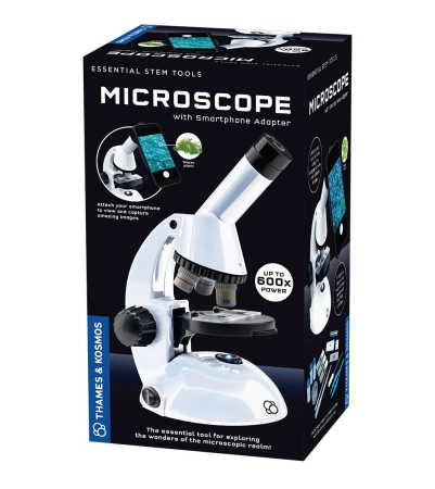 Jucarii si jocuri educative STEM - Microscop 600x cu adaptor pentru smartphone