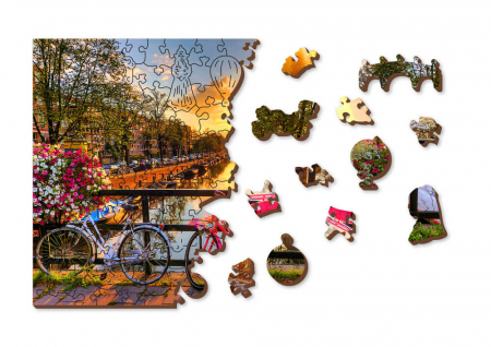 Puzzle din lemn - Bicycles of Amsterdam - 150 piese [5]