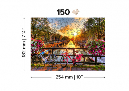 Puzzle din lemn - Bicycles of Amsterdam - 150 piese [6]