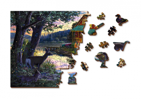 Puzzle din lemn - Evening at the Lakehouse - 200 piese [5]