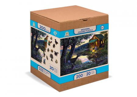 Puzzle din lemn - Evening at the Lakehouse - 200 piese [4]
