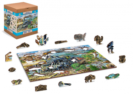 Puzzle din lemn - Railway - 200 piese [2]