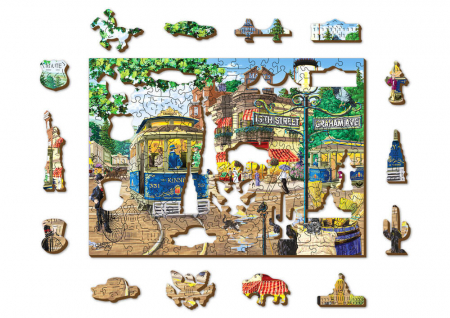 Puzzle din lemn - Victorian Street - 200 piese [1]