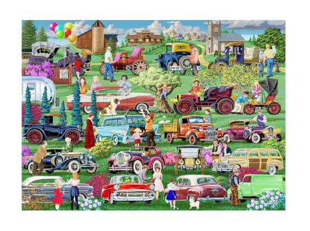 Puzzle - Puzzle din lemn - Vintage Cars - 200 piese