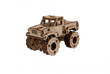 Puzzle din lemn Wooden City - Puzzle mecanic 3D - Monster Truck 3