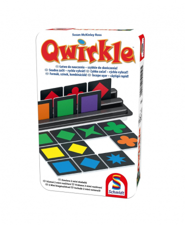 Jocuri de societate pentru familie - Qwirkle in cutie metal - Joc de Societate