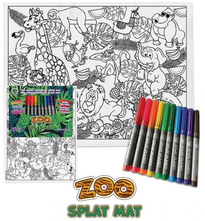 Servet de masa pentru colorat - Zoo [1]