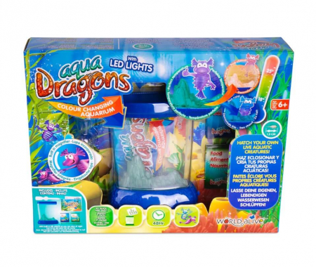 Jucarii si jocuri educative STEM - Set educativ STEM - Aqua Dragons - Habitat Deluxe in culori schimbatoare si LED-uri
