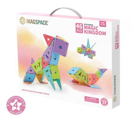 Set constructie magnetic 46 piese - Magspace [0]