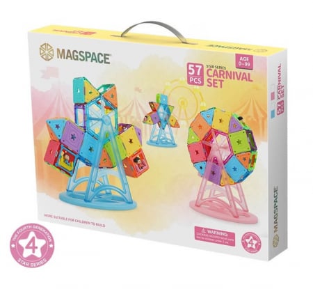 Set constructie magnetic 57 piese - Magspace [0]