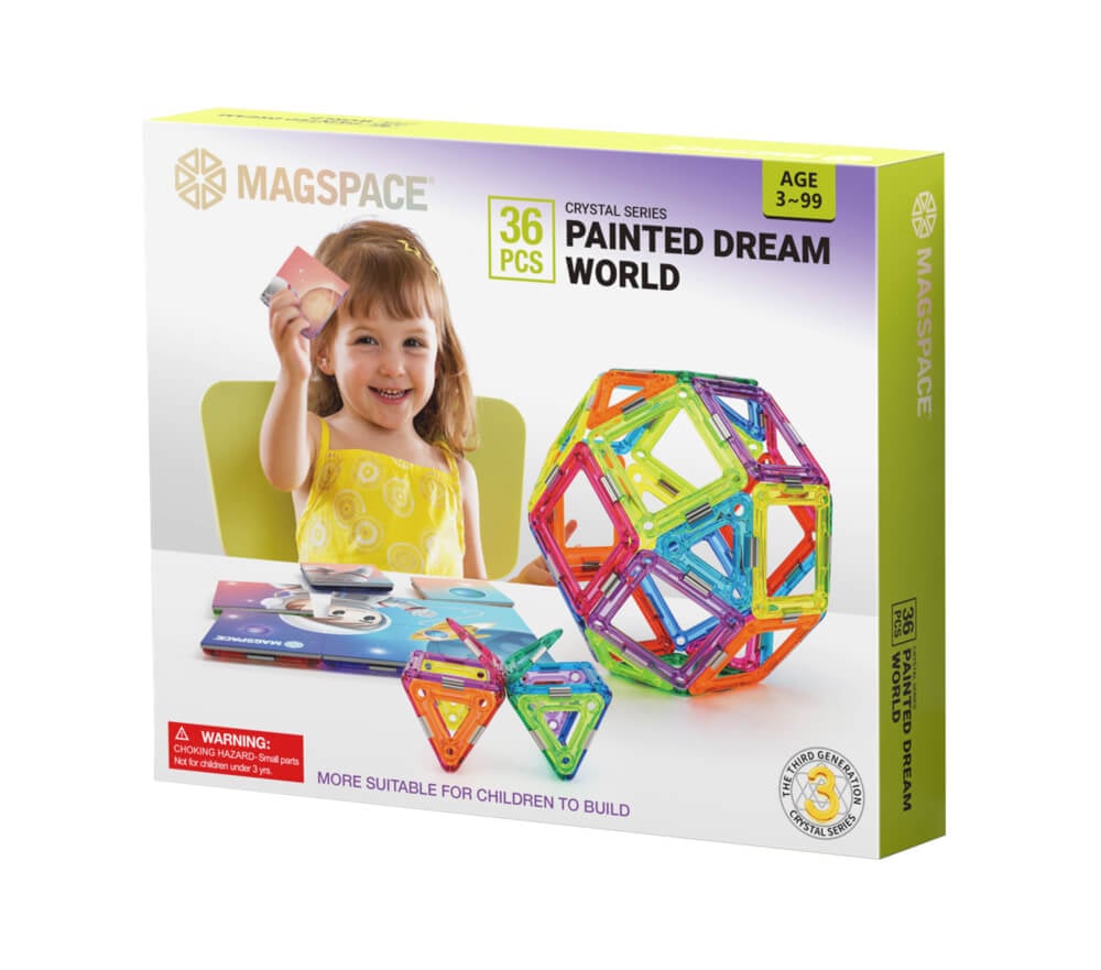 Pret mic Set magnetic 36 pcs Magspace - Painted Dream World