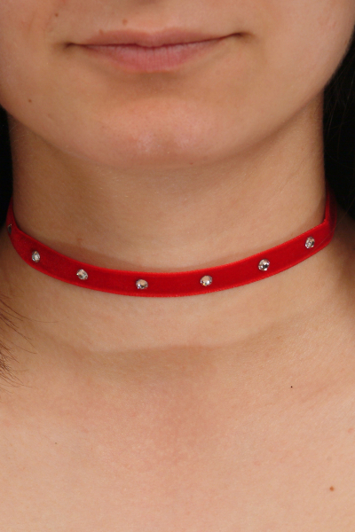 Ck03 negru-Colier Ganelli choker din catifea si 5 Cristale Swarovski elements [3]