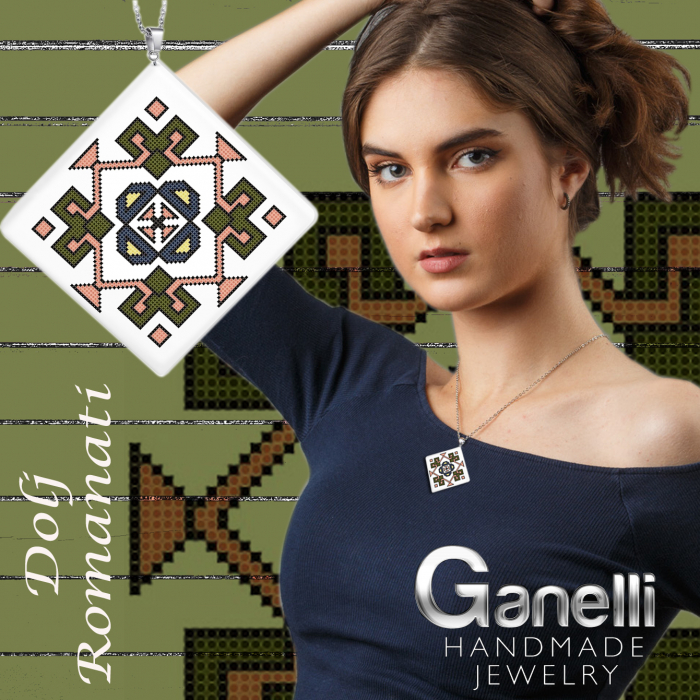 PR07-model 4 Pandantiv Ganelli ceramica motive românești Oltenia-Dolj-Romanați [3]