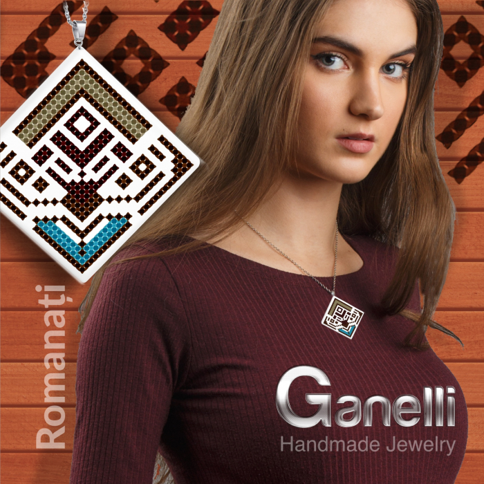 PR07-model 5 Pandantiv Ganelli ceramica motive românești Oltenia-Dolj-Romanați [3]