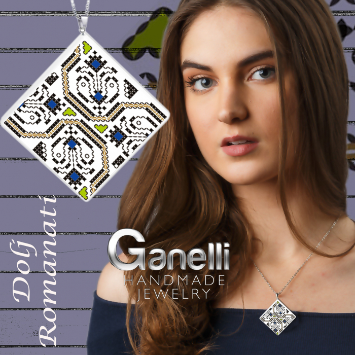 PR07-model 7 Pandantiv Ganelli ceramica motive românești Oltenia-Dolj-Romanați [3]