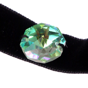 Ck01-L -Colier Choker GANELLI Cristal octogon 24 mm Swarovski si catifea neagra [2]