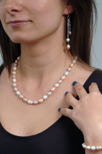 0123(C) Set bijuterii GANELLI Perle naturale de cultura -colier, bratara, cercei [6]