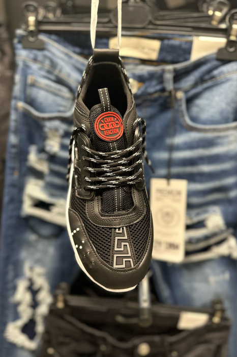 Adidasi Chain NEGRU-ALB [2]