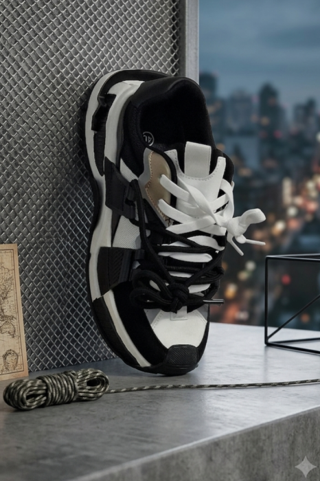 ADIDASI SPORT ALB NEGRU [2]