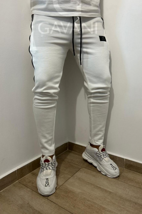 Pantaloni cu fermoras alb [1]