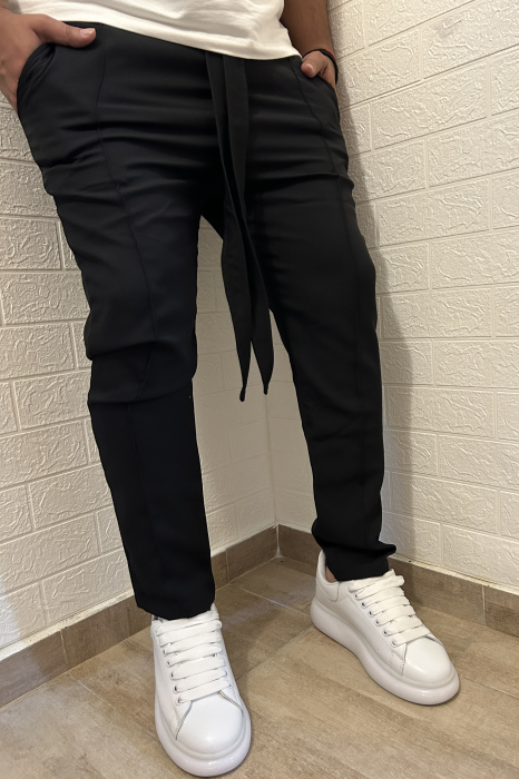 PANTALONI CU SIRET NEGRU [2]