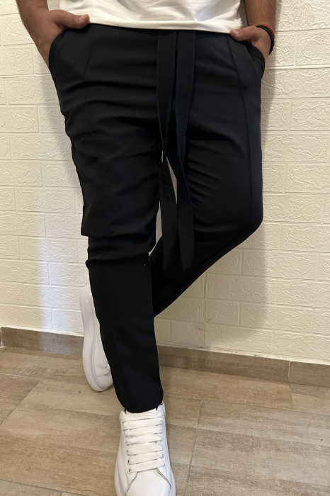 PANTALONI CU SIRET NEGRU [3]