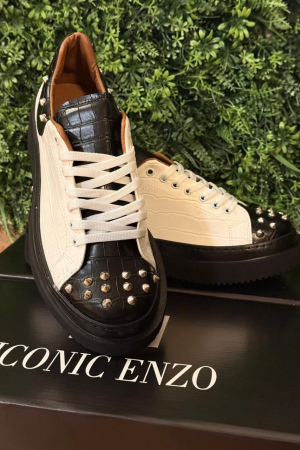 Adidasi - ADIDASI CU TINTE ALB NEGRU