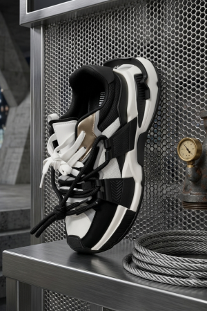 Adidasi - ADIDASI SPORT ALB NEGRU