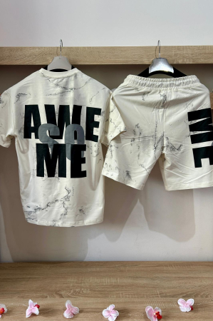 Pantaloni / Trening barbati - COMPLEU AWE ME ALB