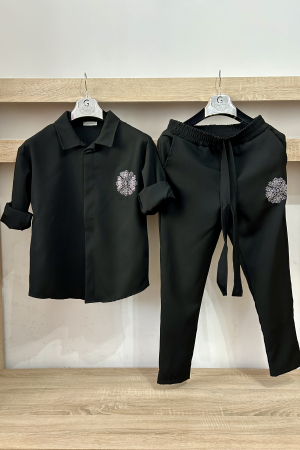 Pantaloni / Trening barbati - COMPLEU BARBAT NEGRU ELITE