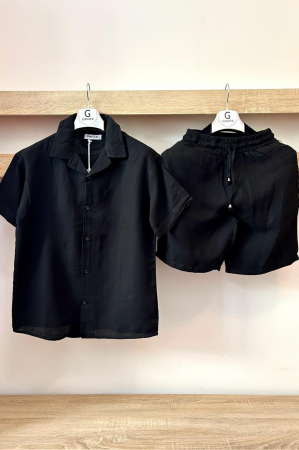 Pantaloni / Trening barbati - Compleu barbat scurt de in