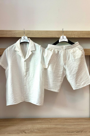 Pantaloni / Trening barbati - Compleu barbati de in alb