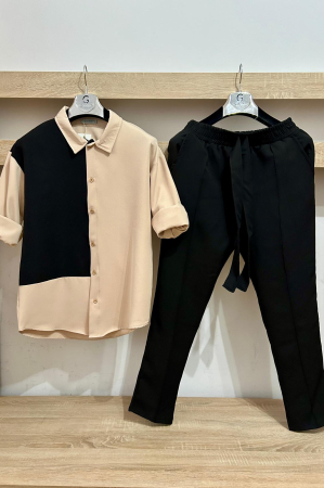 Pantaloni / Trening barbati - COMPLEU BARBATI DUO CREM