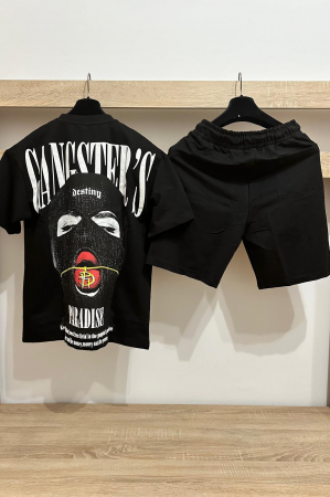 Pantaloni / Trening barbati - Compleu barbati GNG negru