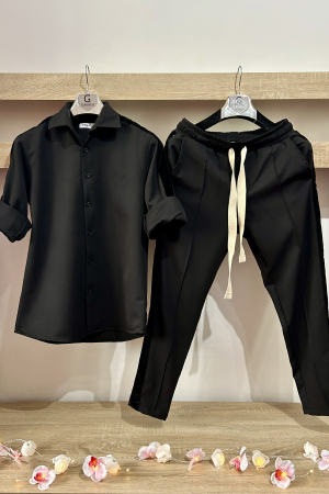 Pantaloni / Trening barbati - COMPLEU BLACK CLEAN FIT