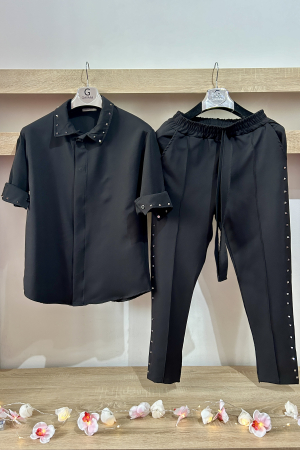 Pantaloni / Trening barbati - COMPLEU BLACK STUD STYLE