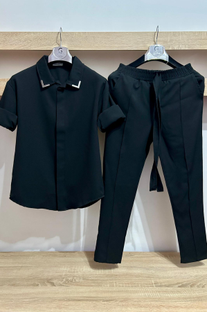 Pantaloni / Trening barbati - COMPLEU CASUAL NEGRU