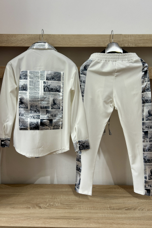 Pantaloni / Trening barbati - COMPLEU HISTORY ALB