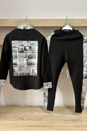 Pantaloni / Trening barbati - COMPLEU HISTORY NEGRU