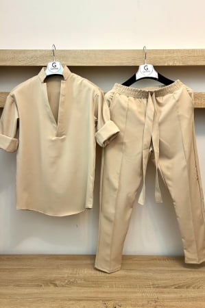 Pantaloni / Trening barbati - COMPLEU LOUIS PARK BEJ